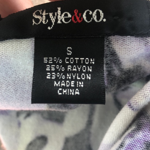 Style & Co women’s long sleeve embellished hook and eye floral blouse size Small - Picture 10 of 11